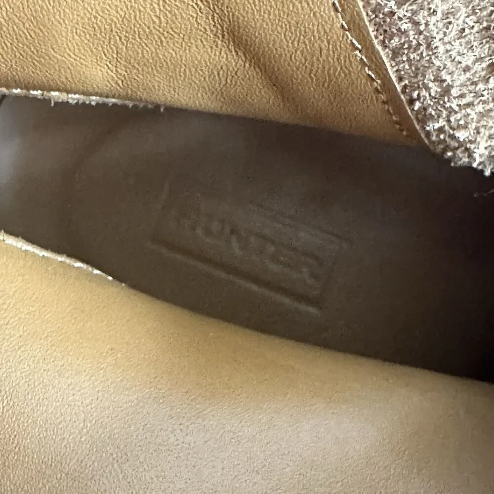 Hunter Refined Strap Boot Suede Sand Brown Size 6M Booties Womens